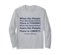 « When The People Fear The Government There is Tyrannie... » Manche Longue