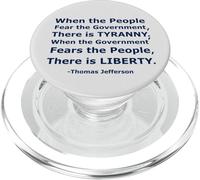 « When The People Fear The Government There is Tyrannie... » PopSockets PopGrip pour MagSafe