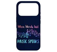 When Words Fail Music Speaks Band Orchestre Professeur Musicien Coque pour iPhone 17 Pro