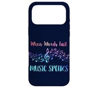 When Words Fail Music Speaks Band Orchestre Professeur Musicien Coque pour iPhone 17 Pro Max