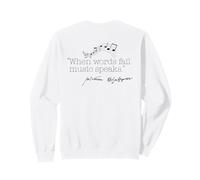When Words Fail Music Speaks Shakespeare Meme Citation au Dos Sweatshirt