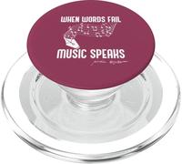 When Words Fail Music Speaks William Shakespeare Meme Citation PopSockets PopGrip pour MagSafe
