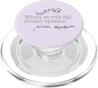 When Words Fail Music Speaks William Shakespeare Meme Citation PopSockets PopGrip pour MagSafe