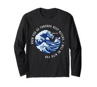 When You Go Through Deep Waters I'll Be With You Verse de la Bible Manche Longue