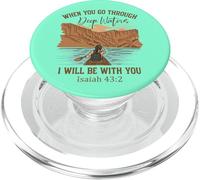When You Go Through Deep Waters Isaiah 43:2 Retro Christian PopSockets PopGrip pour MagSafe