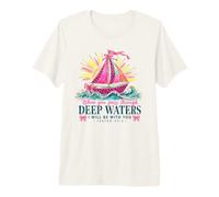 When You Pass Through Deep Waters Isaiah 43:2 Verse biblique T-Shirt Haut de Gamme