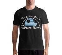 When You Wish Upon A Death Star Mans Comfortable Short Sleeve Tee Manches Courtes(Small)
