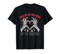 When You're Dead But Its Christmas Squelette Main Love Fun T-Shirt