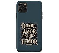 Where God's Love is, Fear Has No Place Juan 4:18 Verse biblique Coque pour iPhone 11 Pro Max