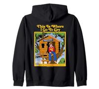 Where I Go to Cry Sarcastic Retro Vintage Funny Adult Humor Sweat à Capuche