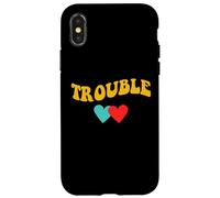 Where i go Trouble Follows Couple Coque pour iPhone X/XS