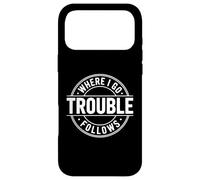 Where I Go Trouble Follows Funny Matching Couple Retro Coque pour iPhone 17 Pro Max