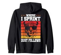 Where I Sprint Dust Follow Cheetah Runner Speed Sweat à Capuche