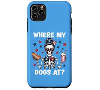 Where My Dogs At Wiener Patriotic Hotdog American USA Flag Coque pour iPhone 11 Pro Max