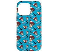 Where’s Wally Faces and Question Marks All-Over Print Coque pour iPhone 14 Pro Max