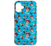 Where’s Wally Faces and Question Marks All-Over Print Coque pour iPhone 16 Plus