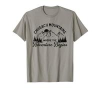 Where the Adventure Begins Chugach Mountains Randonnée en Alaska T-Shirt
