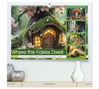 Where the Fairies Dwell - A year of hidden forest homes and gentle magic (High Quality Premium Wall Calendar 2027 DIN A2 landscape),CALVENDO 12 Month ... Magical fairy houses in the Enchanted Forest