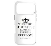Where The Spirit of The Lord is There is Freedom Christian Coque pour iPhone 17 Pro