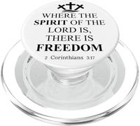 Where The Spirit of The Lord is There is Freedom Christian PopSockets PopGrip pour MagSafe