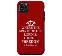 Where The Spirit of The Lord is There's Freedom US Christian Coque pour iPhone 11 Pro Max