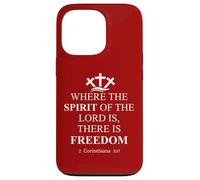 Where The Spirit of The Lord is There's Freedom US Christian Coque pour iPhone 13 Pro
