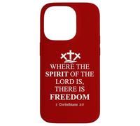 Where The Spirit of The Lord is There's Freedom US Christian Coque pour iPhone 14 Pro