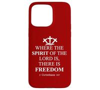 Where The Spirit of The Lord is There's Freedom US Christian Coque pour iPhone 15 Pro Max