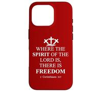 Where The Spirit of The Lord is There's Freedom US Christian Coque pour iPhone 16 Pro