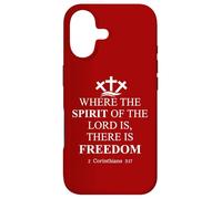 Where The Spirit of The Lord is There's Freedom US Christian Coque pour iPhone 17