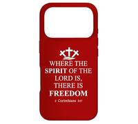 Where The Spirit of The Lord is There's Freedom US Christian Coque pour iPhone 17 Pro