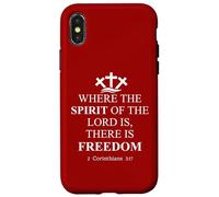 Where The Spirit of The Lord is There's Freedom US Christian Coque pour iPhone X/XS