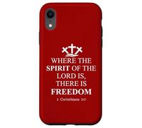 Where The Spirit of The Lord is There's Freedom US Christian Coque pour iPhone XR