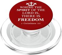 Where The Spirit of The Lord is There's Freedom US Christian PopSockets PopGrip pour MagSafe