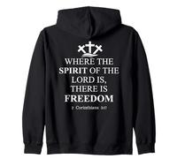 Where The Spirit of The Lord is There's Freedom US Christian Sweat à Capuche