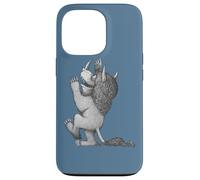 Where The Wild Things are Drawn Tri-Horned Monster Coque pour iPhone 13 Pro