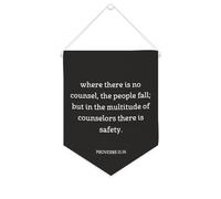 Where There Is No Counsel, the People Fall Bannière en toile de 25,4 x 30,5 cm à suspendre au mur de motivation pour décoration murale pour chambre à coucher, chambre d'enfant, décoration d'intérieur