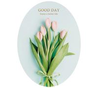 WhereHike Autocollant étanche amovible pour couvercle de toilette - Tulipes