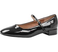 Where's That From - Chaussons de danse "Minsk" pour femmes, en similicuir verni WM440 (41 EU Large) (Noir)