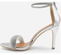 Wheres That From High Heel Sandals With Diamante Ankle Strap Argent 5 (38) Female
