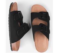 Wheres That From Nubuck Willow Flat Sandals Ladies Nubuck noir 4 (37) Female