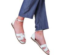 Where's That From - Sandales pour femmes "Rome", découpe WM203 (39 UE) (Blanc)