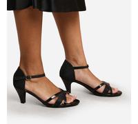 Wheres That From Wheres Mid Block Heel Strappy Sandals Noir 7 (40) Female