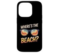 Wheres The Beach Funny Sunset Wave Ocean Lunettes de soleil d'été Coque pour iPhone 14 Pro