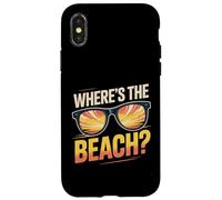 Wheres The Beach Funny Sunset Wave Ocean Lunettes de soleil d'été Coque pour iPhone X/XS