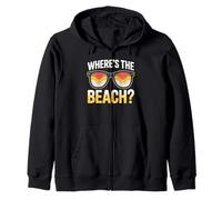 Wheres The Beach Funny Sunset Wave Ocean Lunettes de soleil d'été Sweat à Capuche
