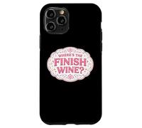 Where's The Finish Wine Lover Runner Course Joke Citation Coque pour iPhone 11 Pro