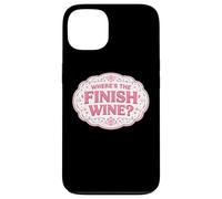 Where's The Finish Wine Lover Runner Course Joke Citation Coque pour iPhone 13