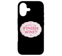 Where's The Finish Wine Lover Runner Course Joke Citation Coque pour iPhone 17