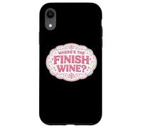 Where's The Finish Wine Lover Runner Course Joke Citation Coque pour iPhone XR